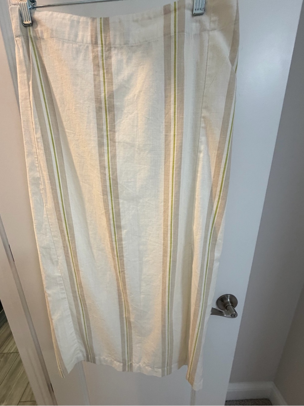 A New Day striped linen-blend column maxi skirt Size Med - Picture 5 of 9